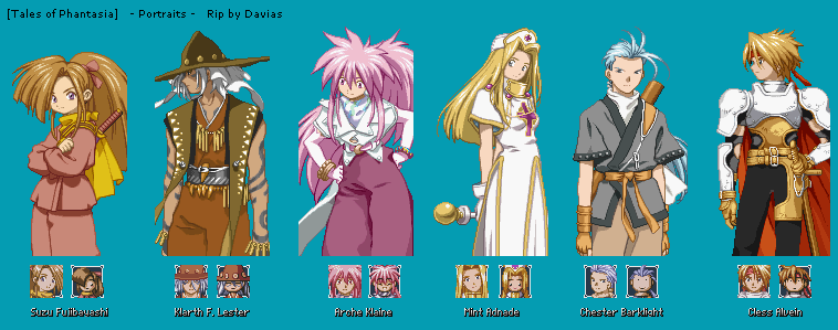 Tales of Phantasia (JPN) - Portraits