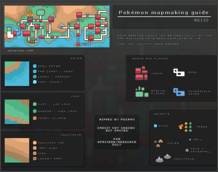 Pokémon HeartGold / SoulSilver - World Map Tiles