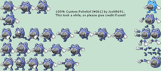 Pokémon Generation 1 Customs - #061 Poliwhirl