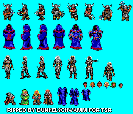 Advanced Dungeons & Dragons: Eye of the Beholder - Characters (EGA)
