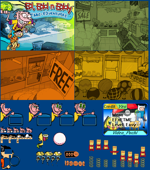 Ed, Edd 'n Eddy: The Mis-Edventures - Menu