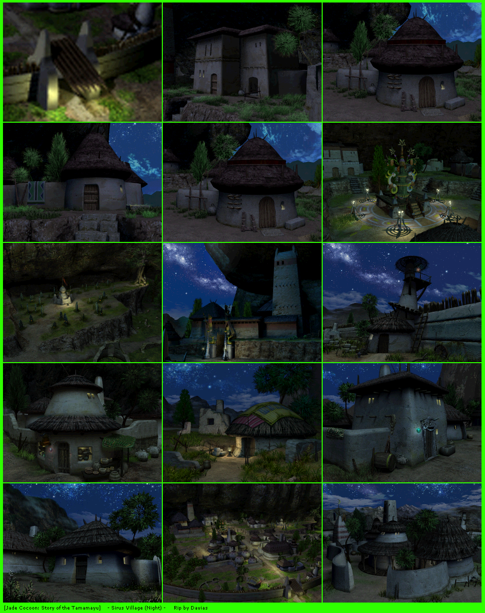Jade Cocoon: Story of the Tamamayu - Sirus Village (Night)
