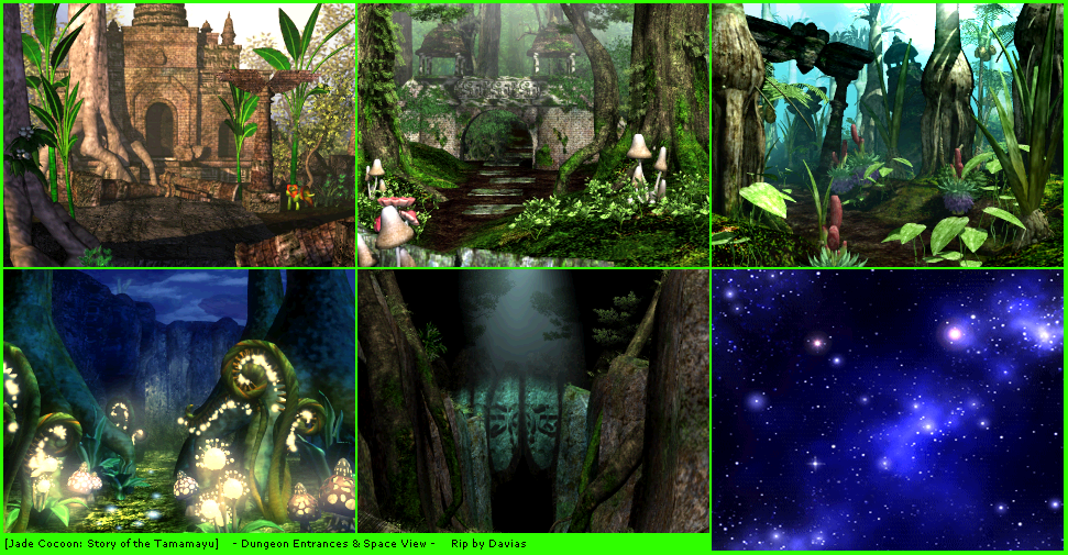 Jade Cocoon: Story of the Tamamayu - Dungeon Entrances & Space View