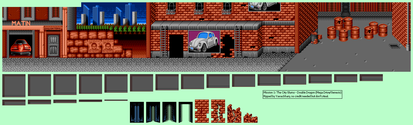 Double Dragon - Mission 1: The City Slums