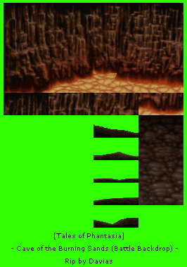 Tales of Phantasia (JPN) - Cave of the Burning Sands (Battle Backdrop)