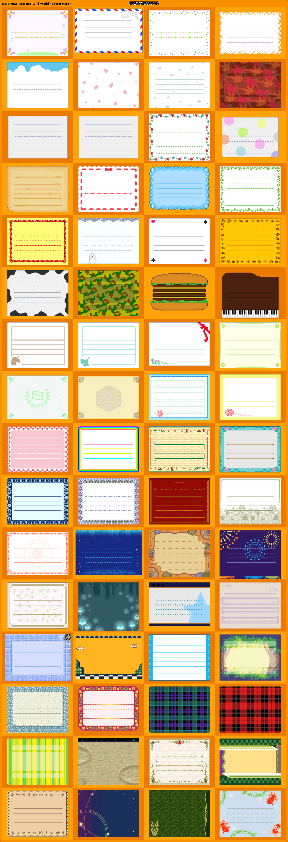 Animal Crossing: Wild World - Letter Paper