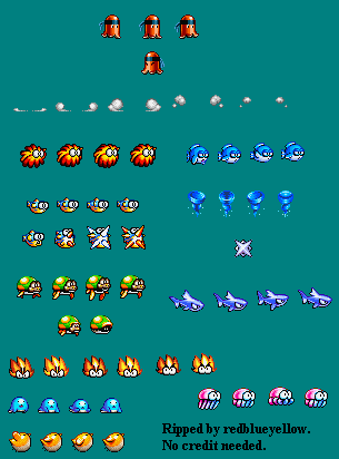 The Legendary Starfy 2 (JPN) - Lily Pad Lagoon Enemies