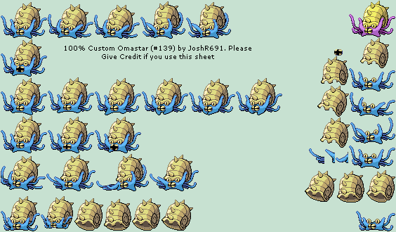 Pokémon Generation 1 Customs - #139 Omastar