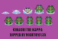 Ganbare Goemon 3: Shishijyuurokubei no Karakuri Manji Katame (JPN) - Kihachi the Kappa