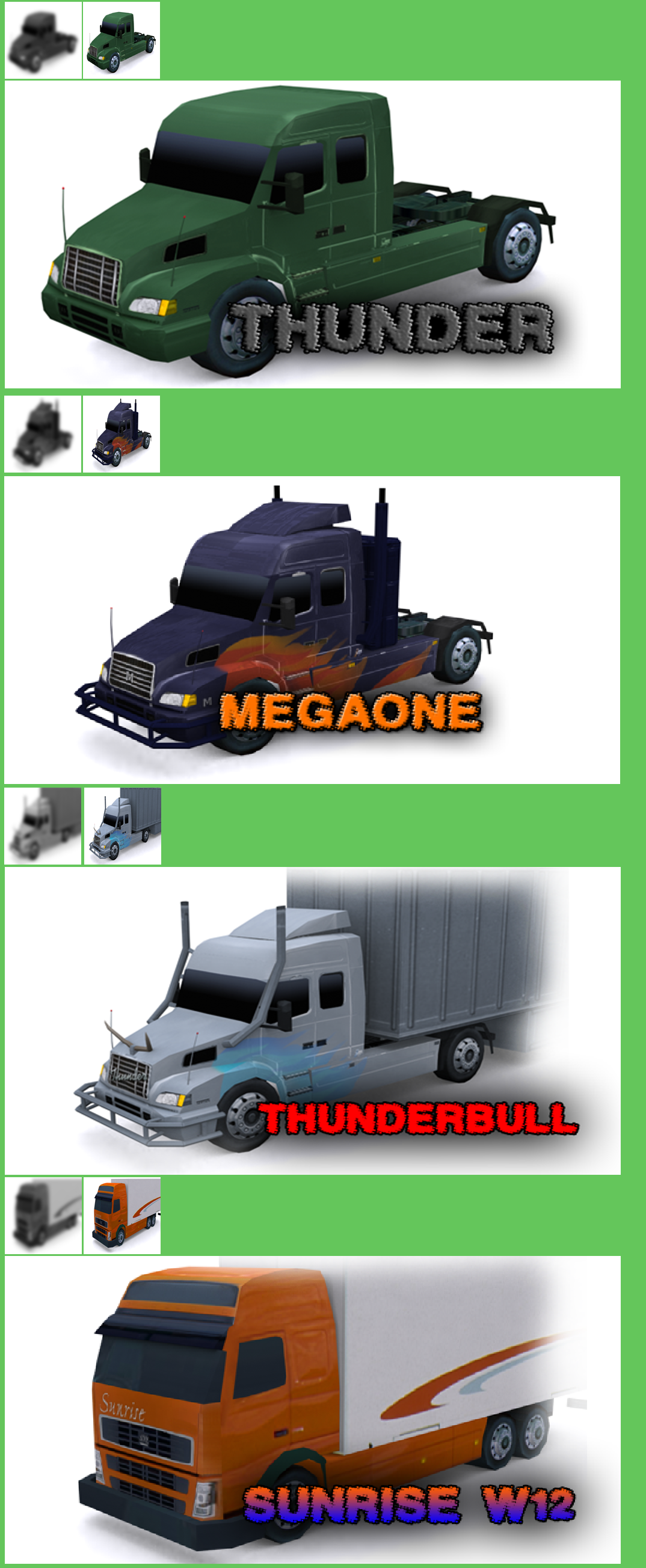 Big Rigs: Over the Road Racing - Truck Icons