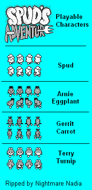 Spud's Adventure - Playable Characters