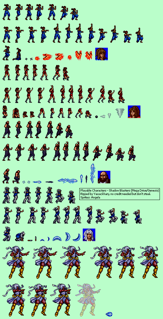 Shadow Blasters - Playable Characters