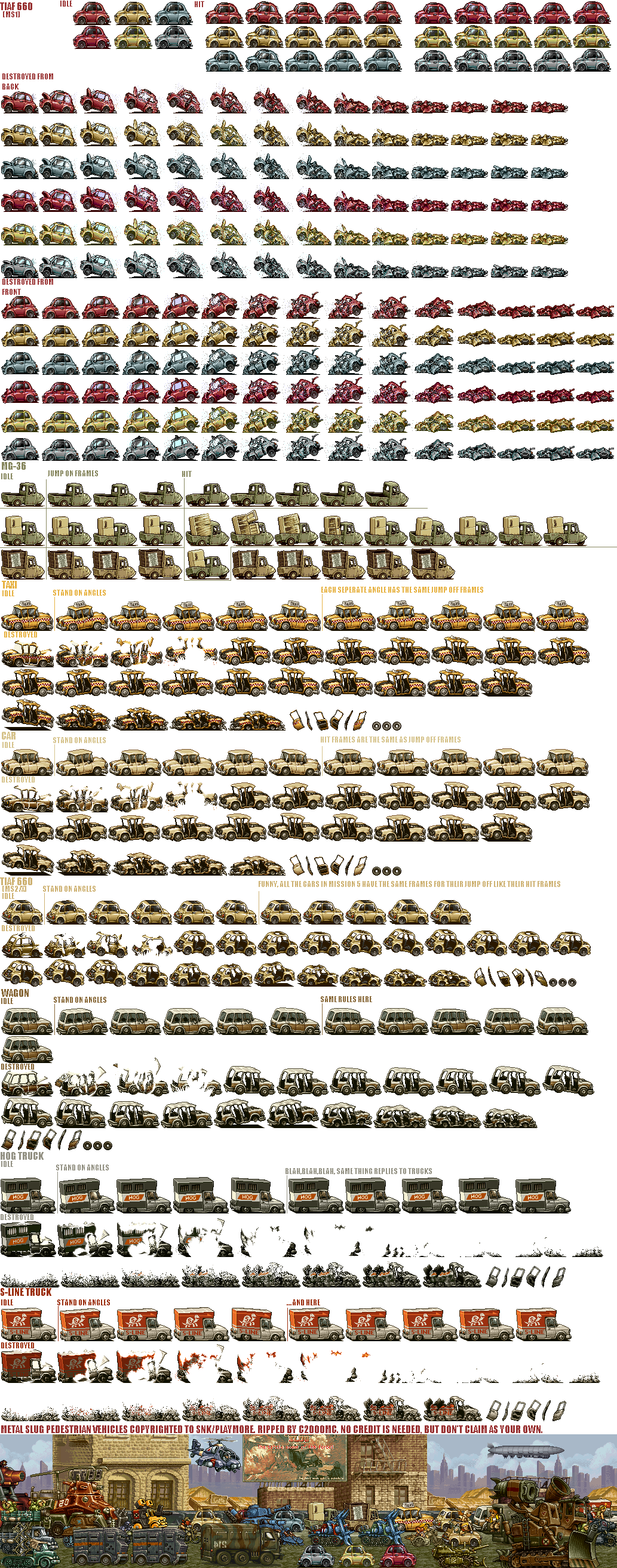 Metal Slug - Civilian Vehicles