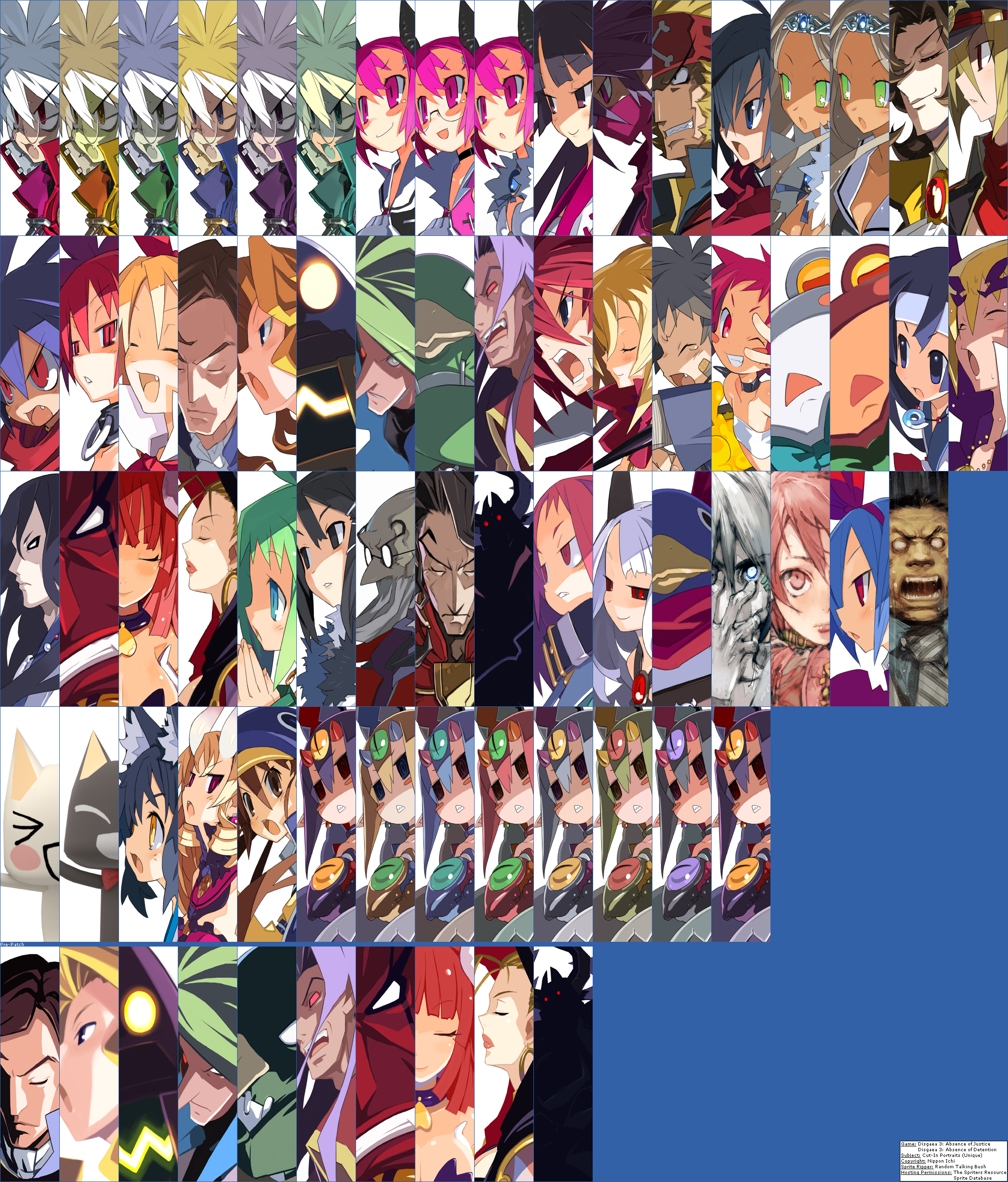Disgaea 3: Absence of Justice - Cut-In Portraits (Unique)