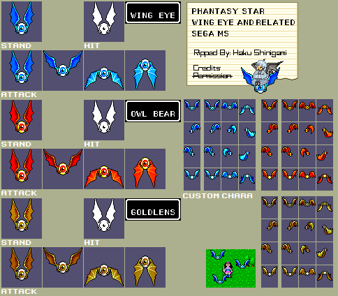 Phantasy Star - Wing Eye Family