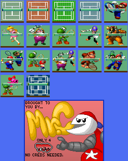 Mario Tennis - Court Save Game Icons