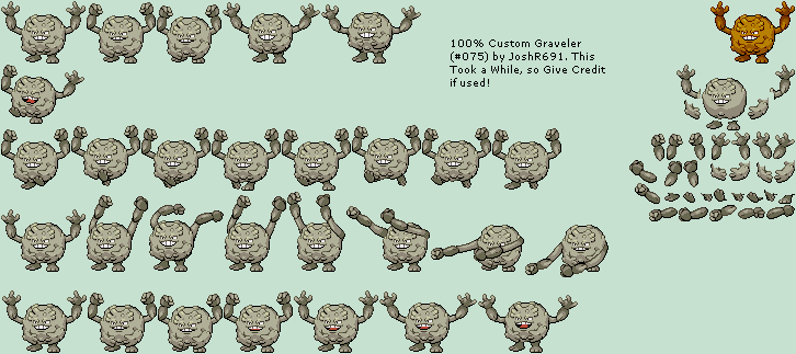 Pokémon Generation 1 Customs - #075 Graveler