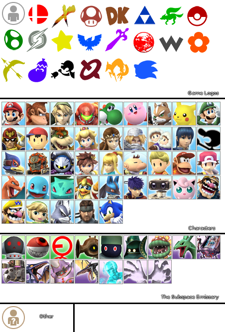 Super Smash Bros. Brawl - Wi-Fi Icons