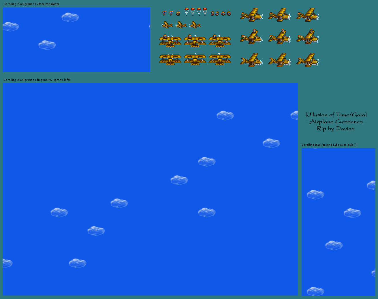SNES Illusion of Gaia / Illusion of Time Airplane Cutscenes The Spriters Resource