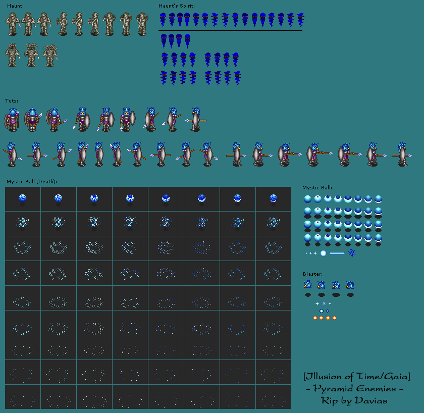 Illusion of Gaia / Illusion of Time - Pyramid Enemies