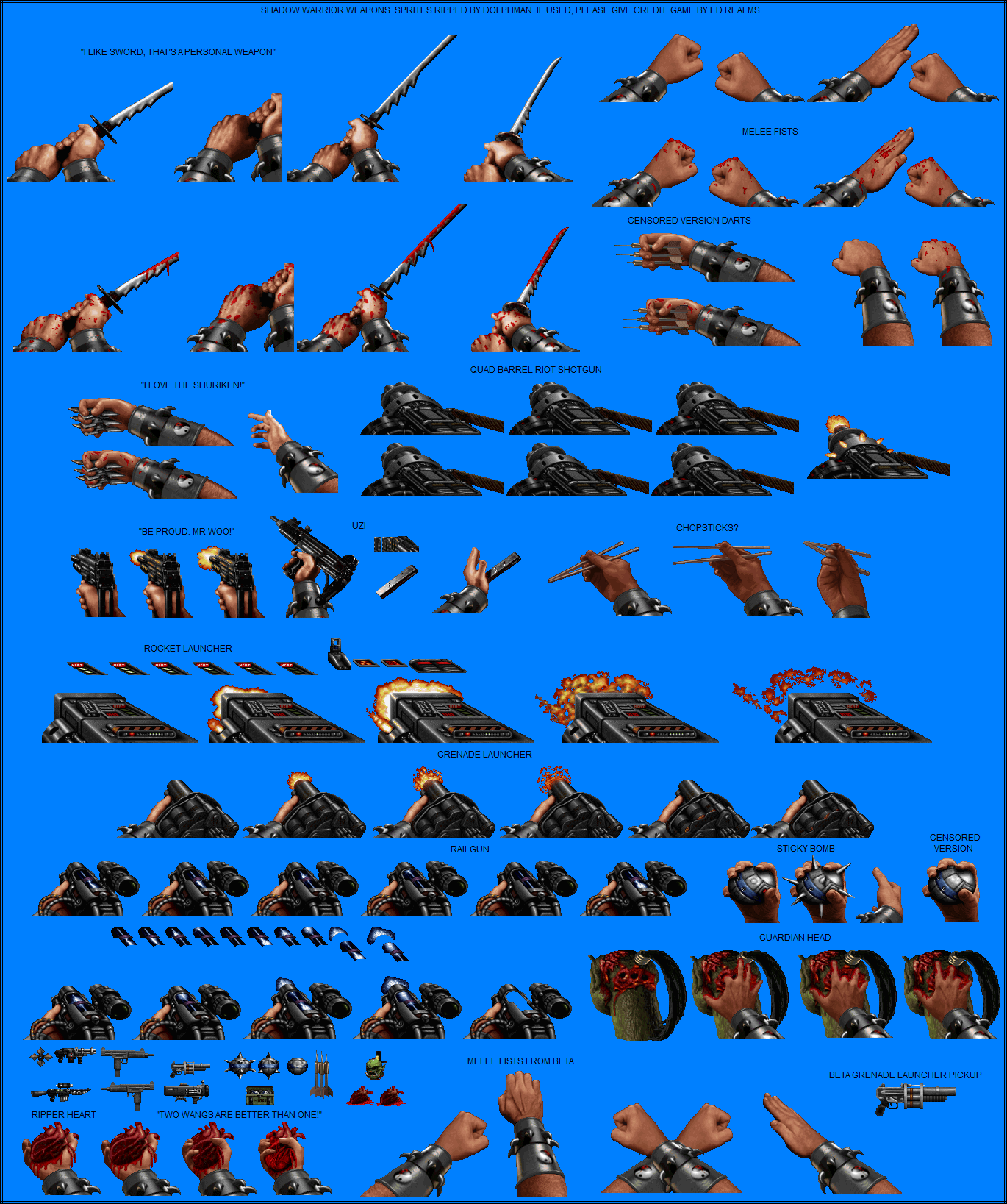 Doom Weapon Sprites