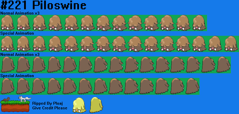 Pokémon Black / White - #221 Piloswine (female)