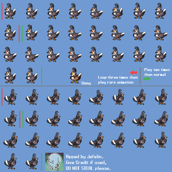 Pokémon Black / White - #397 Staravia (female)