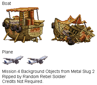 Metal Slug 2 / Metal Slug X - Mission 4 Objects