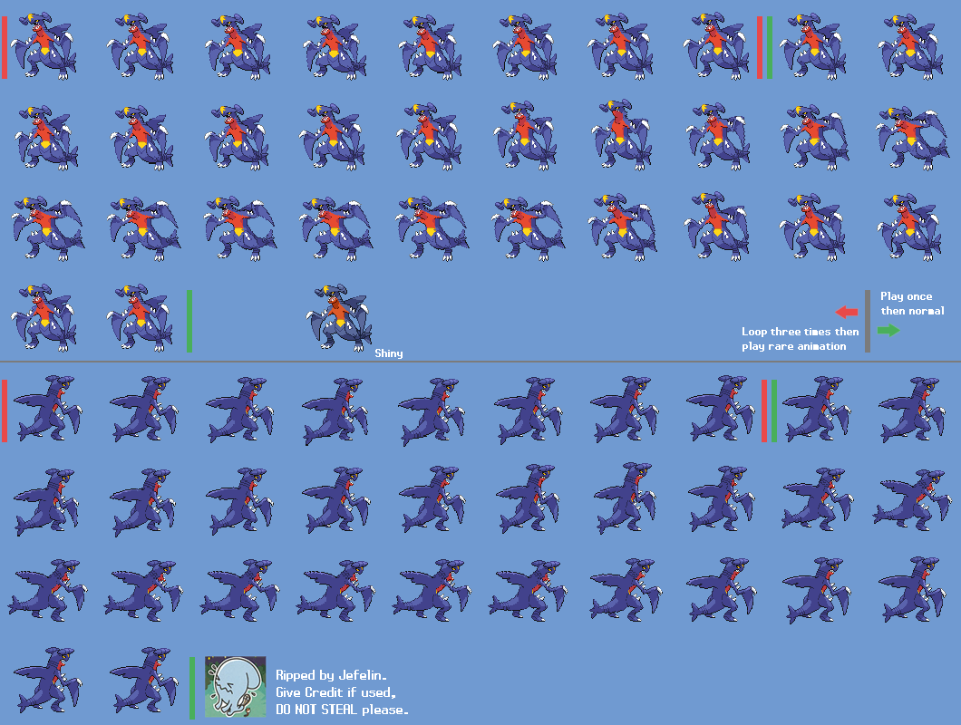 Pokémon Black / White - #445 Garchomp (male)