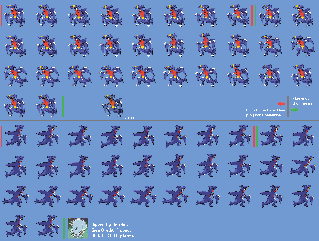 Pokémon Black / White - #445 Garchomp (female)