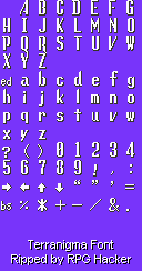 Terranigma - Font