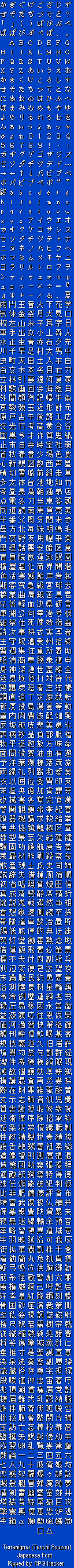 Terranigma - Font (Japanese)