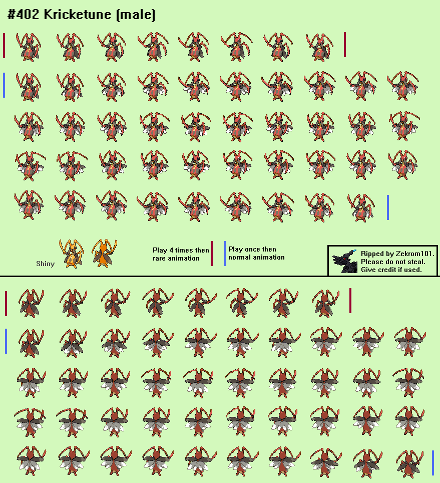 DS / DSi - Pokémon Black / White - #402 Kricketune (male) - The ...