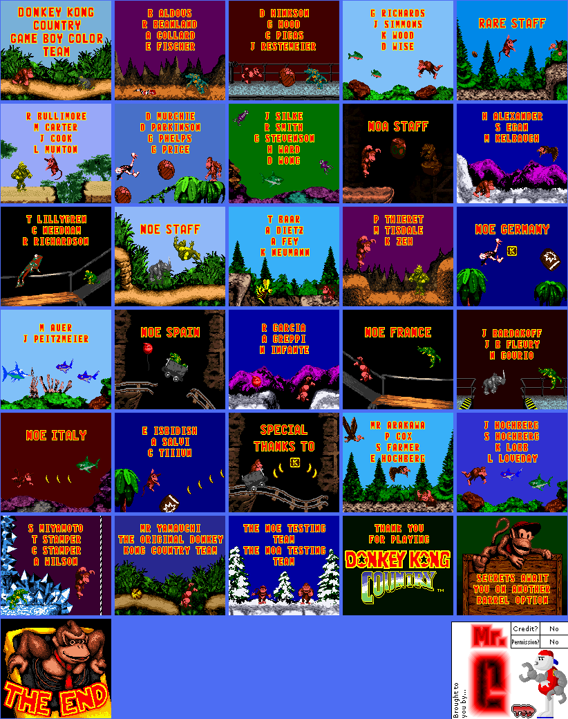 Donkey Kong Country - Credits