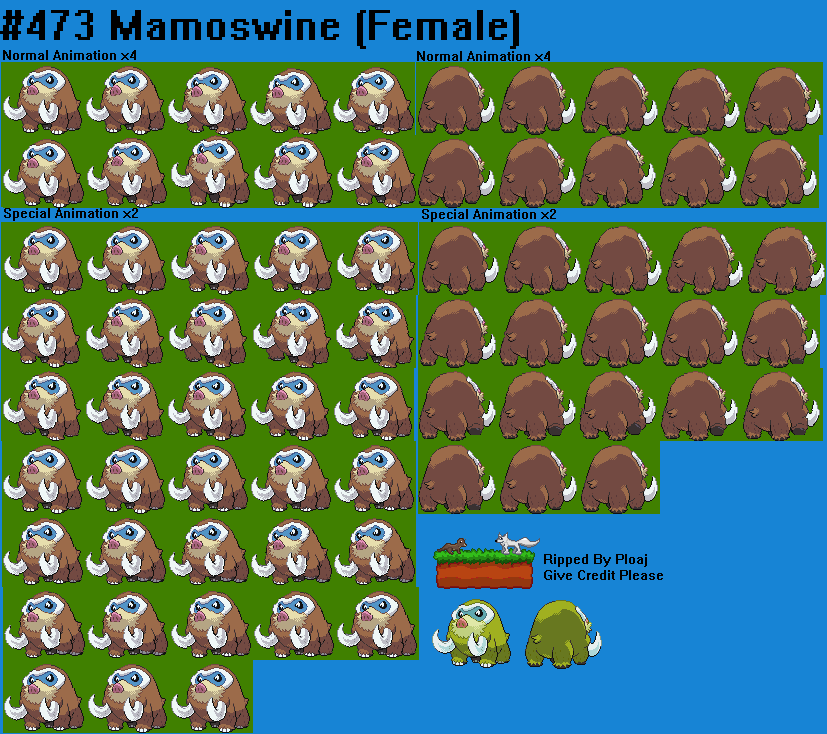 Pokémon Black / White - #473 Mamoswine (female)