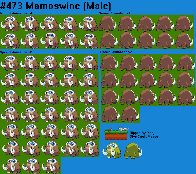 Pokémon Black / White - #473 Mamoswine (male)