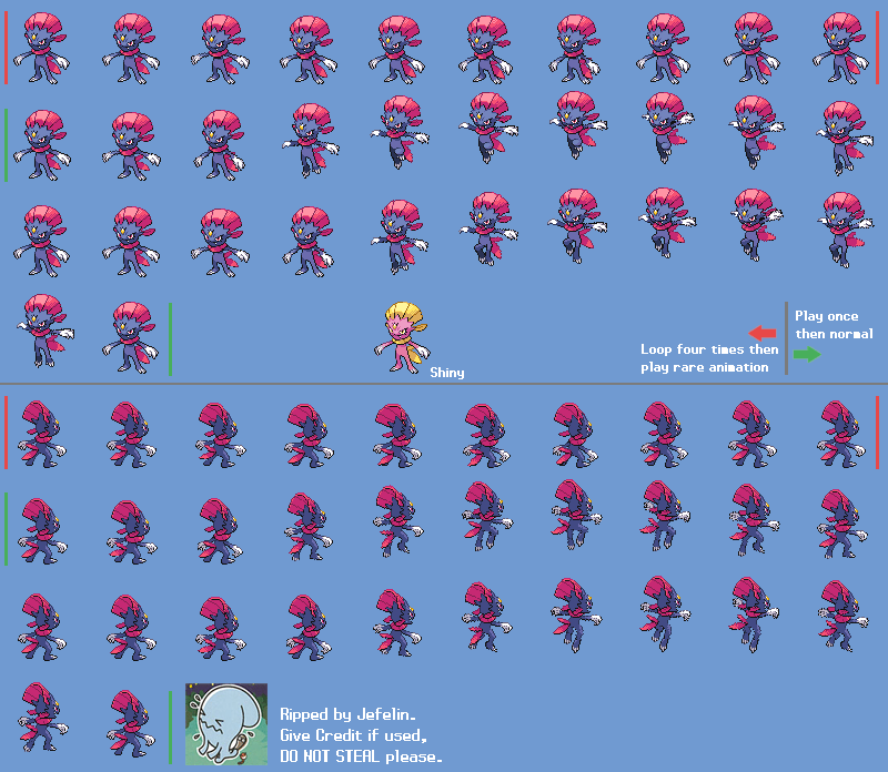 Pokémon Black / White - #461 Weavile (female)