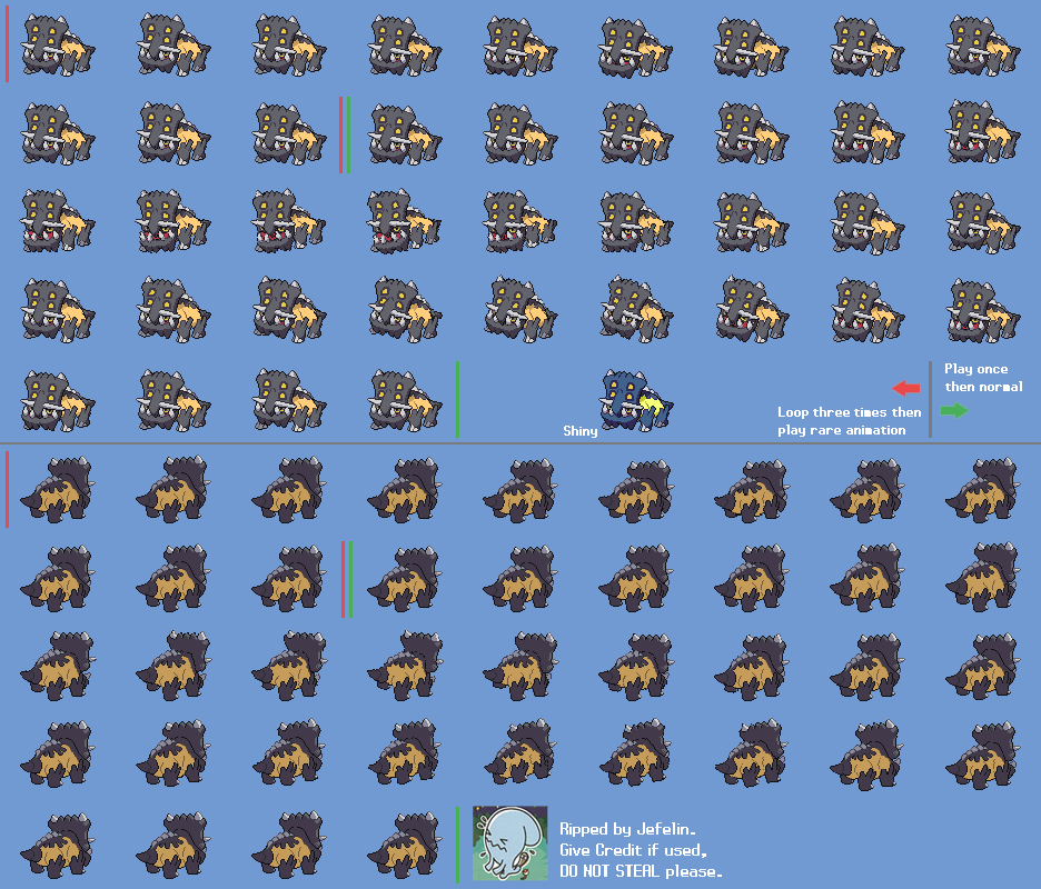 DS / DSi - Pokémon Black / White - #411 Bastiodon - The Spriters Resource