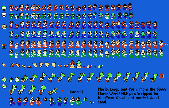 super mario world sprites world