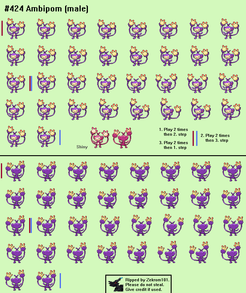 Pokémon Black / White - #424 Ambipom (male)