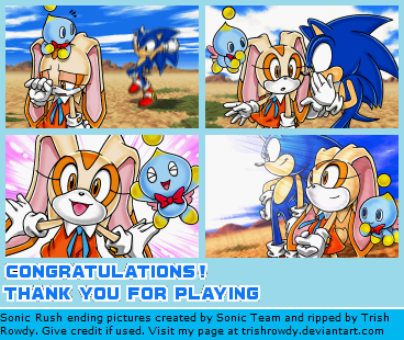 Sonic Rush - Ending Pictures