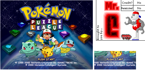 Pokémon Puzzle League - Title Screen