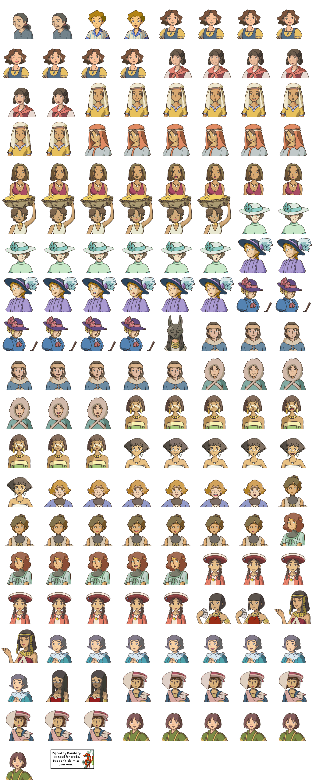 Ni no Kuni: Shikkoku no Madoushi - NPCs Faces (D)