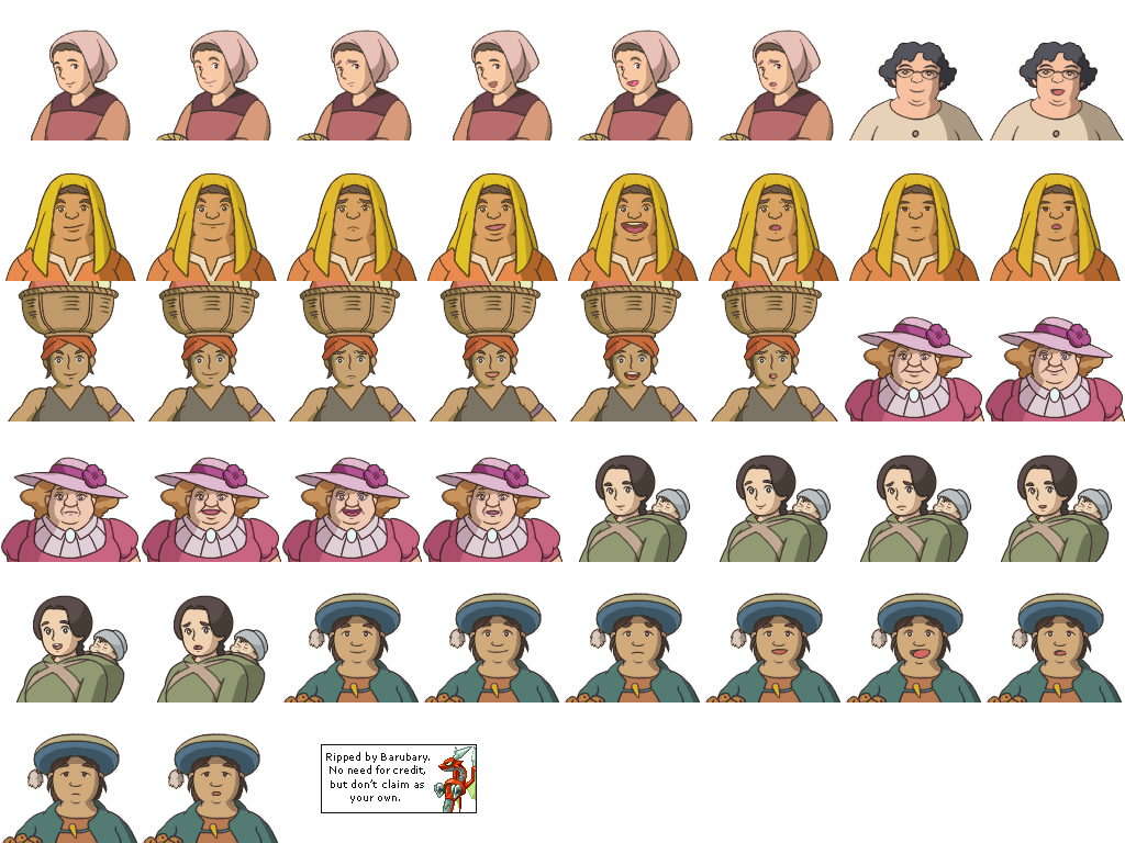 Ni no Kuni: Shikkoku no Madoushi - NPCs Faces (F)