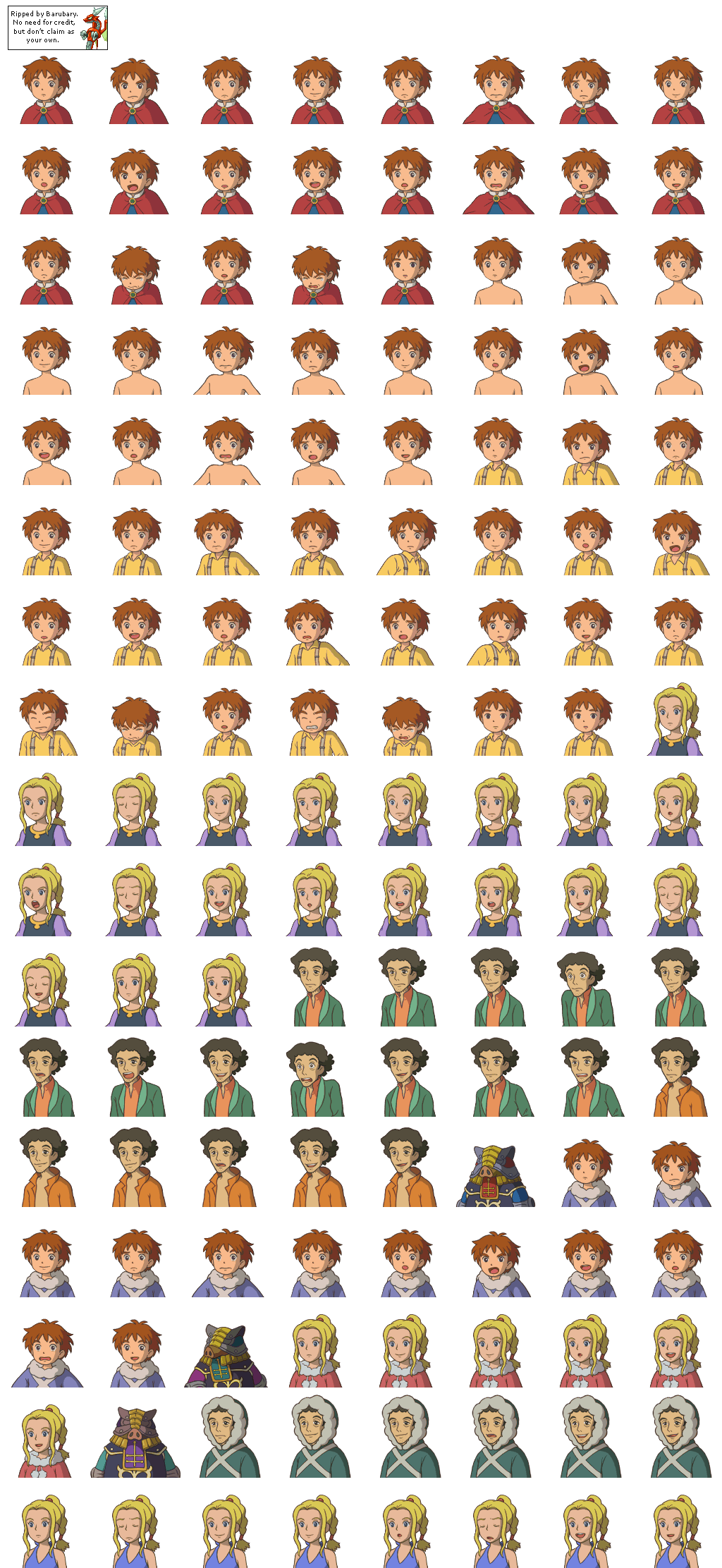 Ni no Kuni: Shikkoku no Madoushi - PC Faces