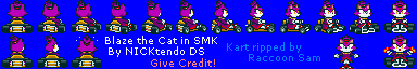 Sonic the Hedgehog Customs - Blaze (Super Mario Kart-Style)
