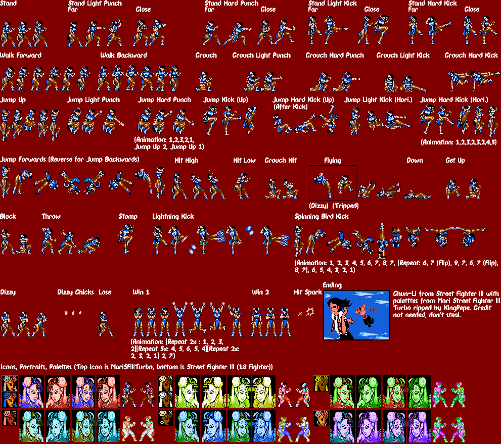 Street Fighter 3 / Mari Street Fighter 3 Turbo (Bootleg) - Chun-Li