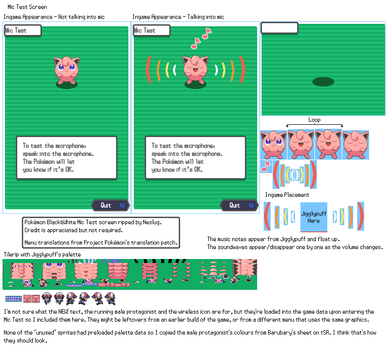 Pokémon Black / White - Mic Test