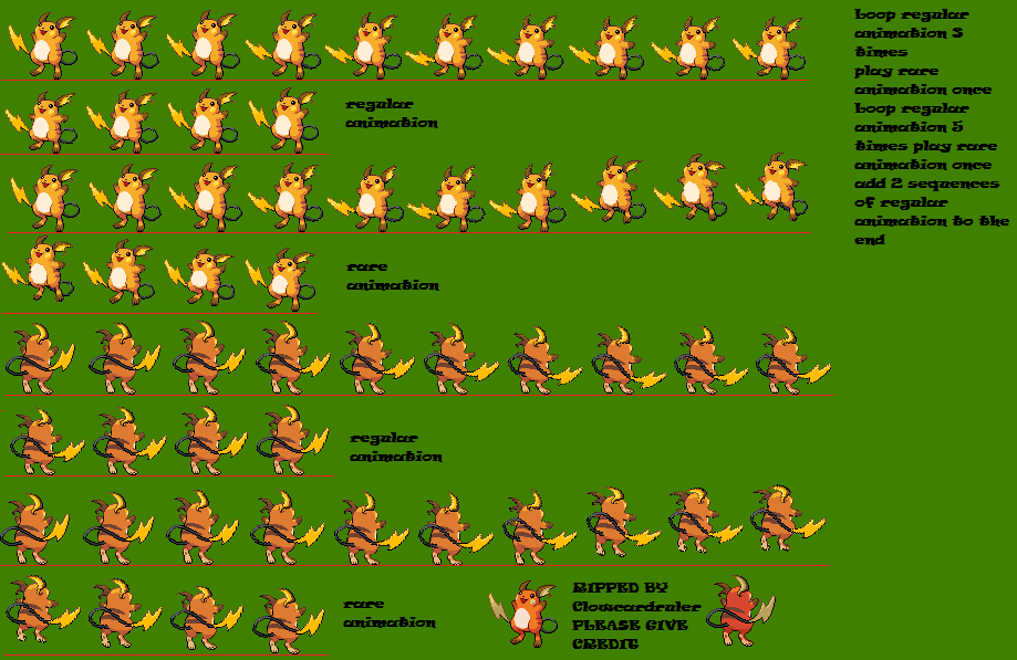 Pokémon Black / White - #026 Raichu (female)