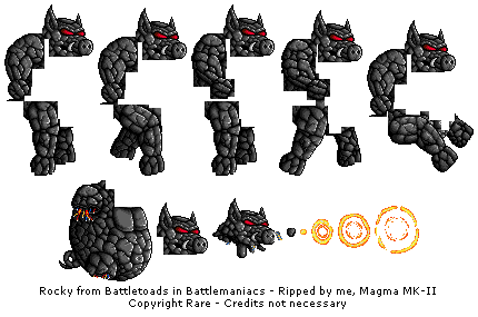 Battletoads in Battlemaniacs - Rocky